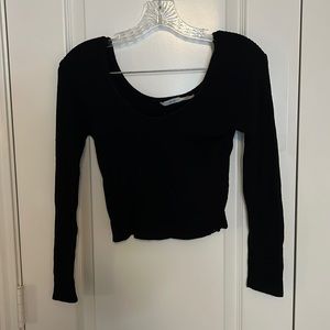 Kimchi Blue Black Cropped Sweater